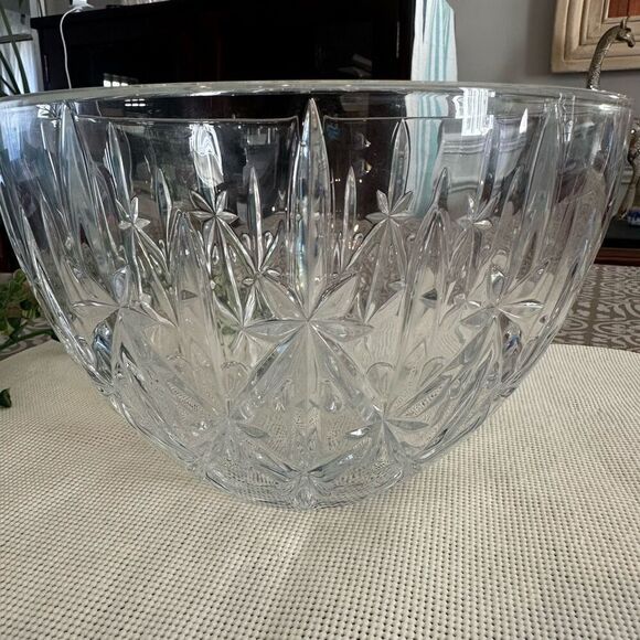 Marquis by Waterford‎ Cut Glass Sparkle Bowl 9” Diameter Salad Serving Bowl - Picture 3 of 10